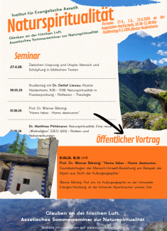 Informationen zum Seminar Naturspiritualität